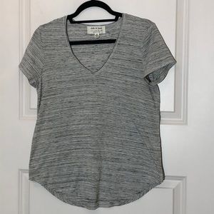 Anthropologie cloth&stone V Neck Striped Tee Small